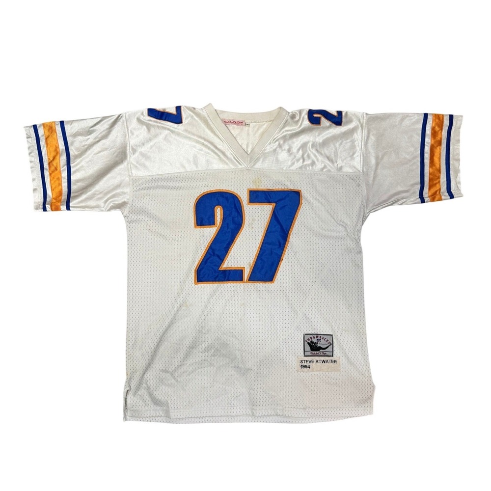 Mitchell & Ness Steve Atwater 1994 Denver Broncos Throwback Jersey Mens 56 White